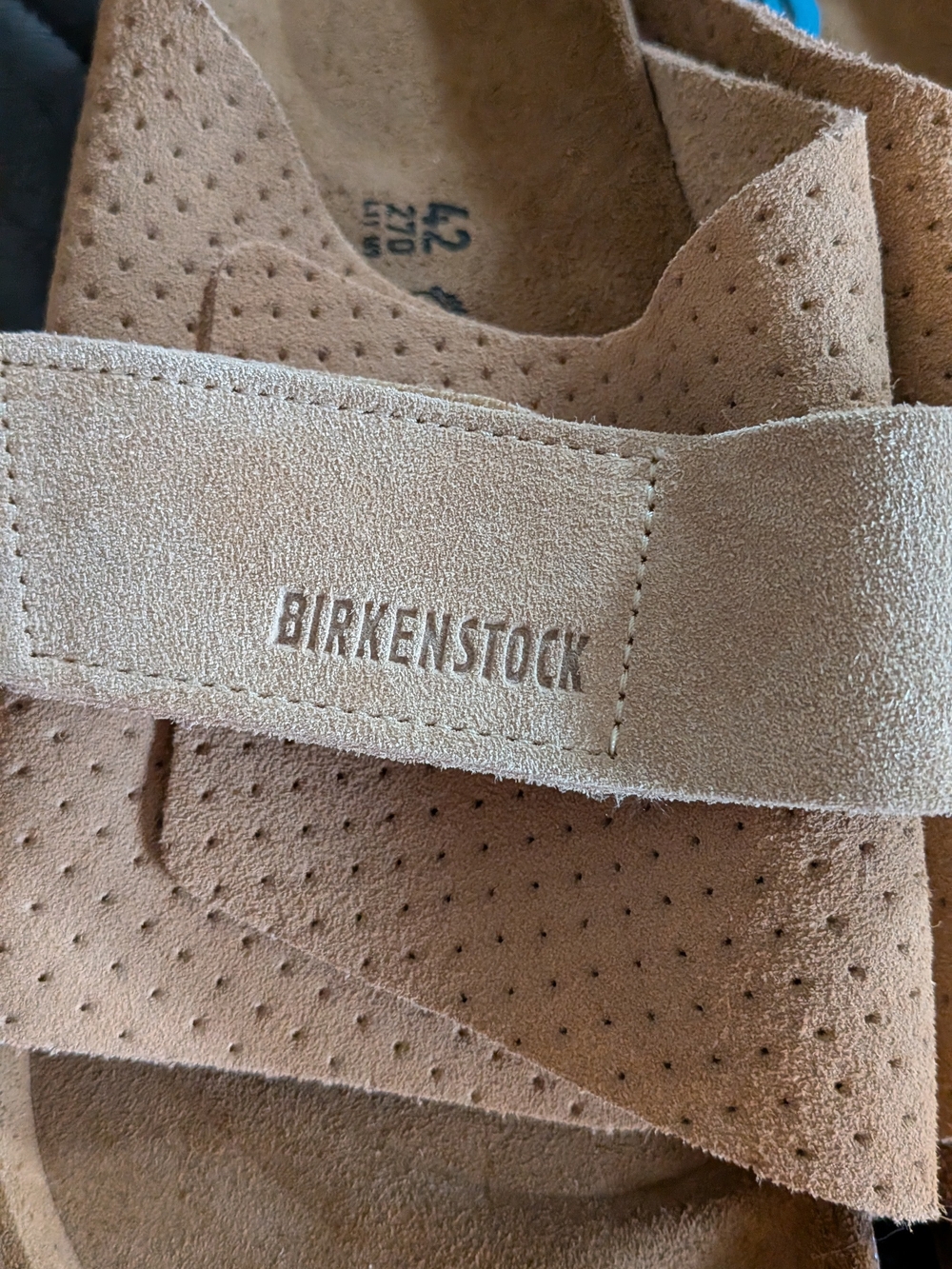 New With Tags  Birkenstock Kyoto Suede Slide Sandal in Beige Sz 10 - Picture 4 of 7